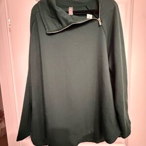 Lou & Grey Green Zip-Up Top